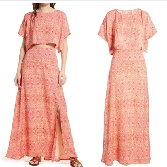 Free People Dresses & Skirts - Free People Marion Crop Top and Skirt Set